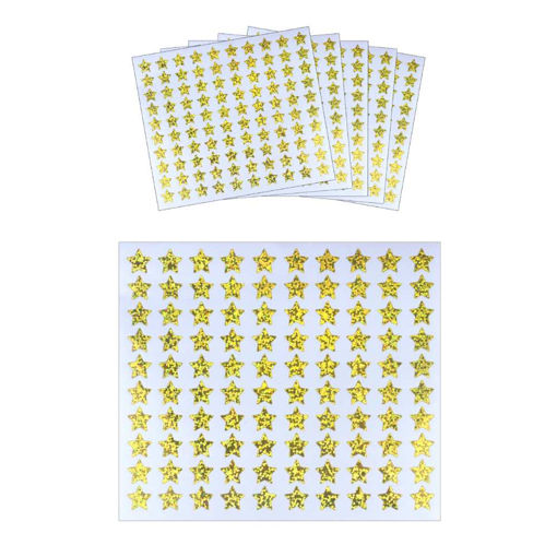 Picture of GOLD HOLOGRAPHIC STAR STICKERS – 100PCS